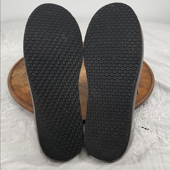 LL Bean Shoes Mens 13 M Gray Leather Lamb Fur Wicked Good Slipper Scuffs main image 11